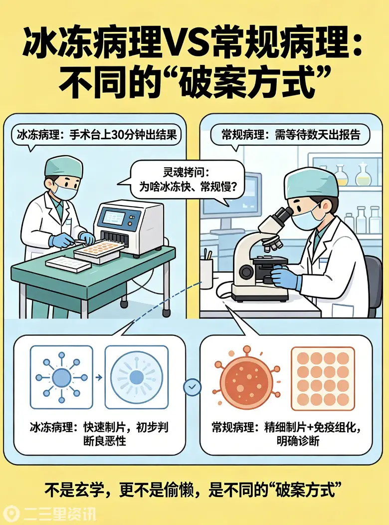 冰冻半小时出结果，常规却要等好几天？病理医生：真不是故意慢