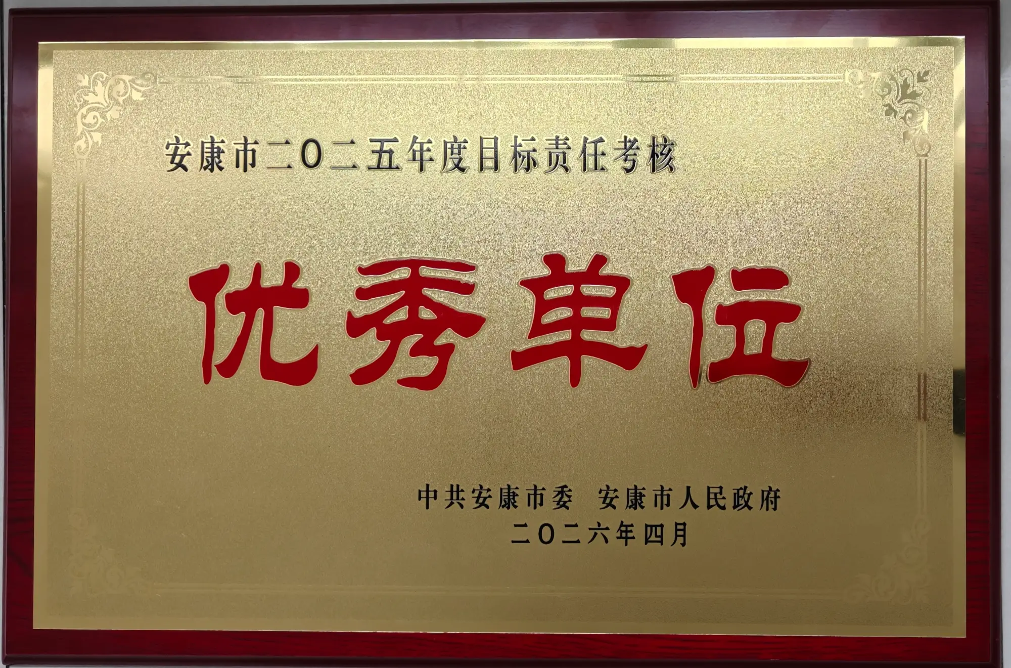 喜报！中国人寿寿险安康分公司荣获安康市2025年度目标责任考核优秀单位