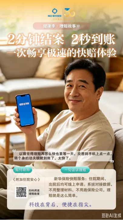 健康季理赔故事⑩丨2分钟结案、2秒到账——一次畅享极速的快赔体验