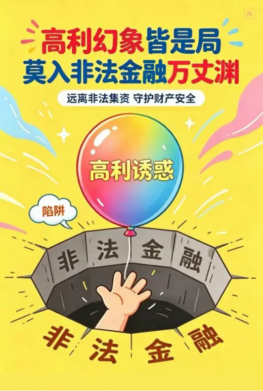 【民生银行信用卡中心】风险提示  高利幻象皆是局莫入非法金融万丈渊
