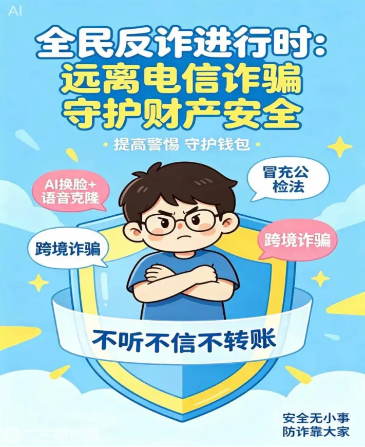 【民生银行信用卡中心】全民反诈进行时： 远离电信诈骗 守护财产安全