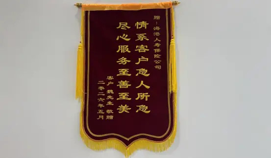 海港人寿重庆分公司跨区域联动服务 获客户锦旗致谢
