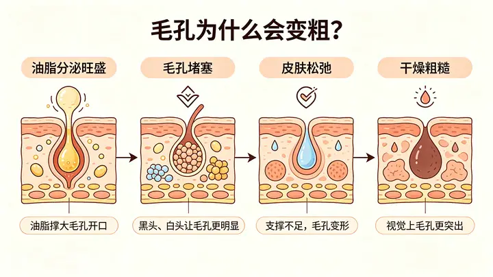 毛孔粗大≠脏东西堵了！皮肤科医生带你认清毛孔真相
