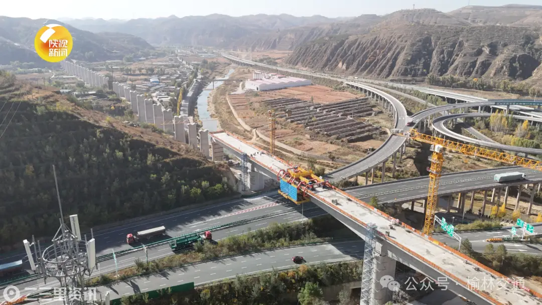好消息！延榆高铁跨青银高速公路连续梁顺利合龙
