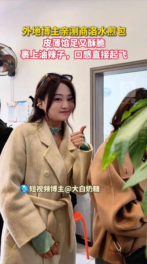 外地博主亲测商洛水煎包，皮薄馅足又酥脆，裹上油辣子，口感直接起飞