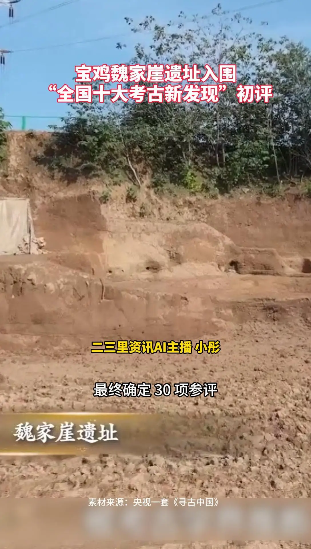 宝鸡魏家崖遗址入围“全国十大考古新发现”初评