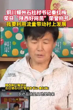 铜川耀州石柱村书记秦红梅荣获“陕西好网民”荣誉称号