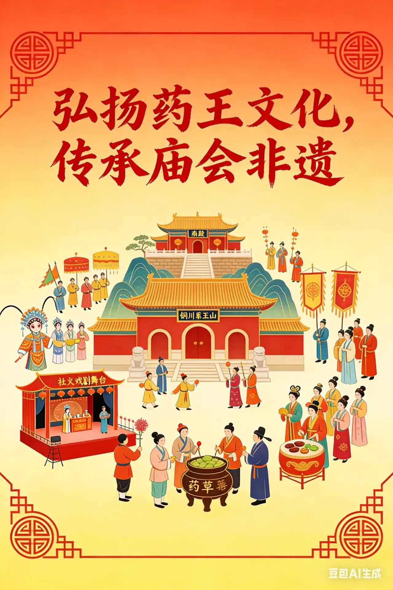 弘扬药王文化，传承庙会非遗