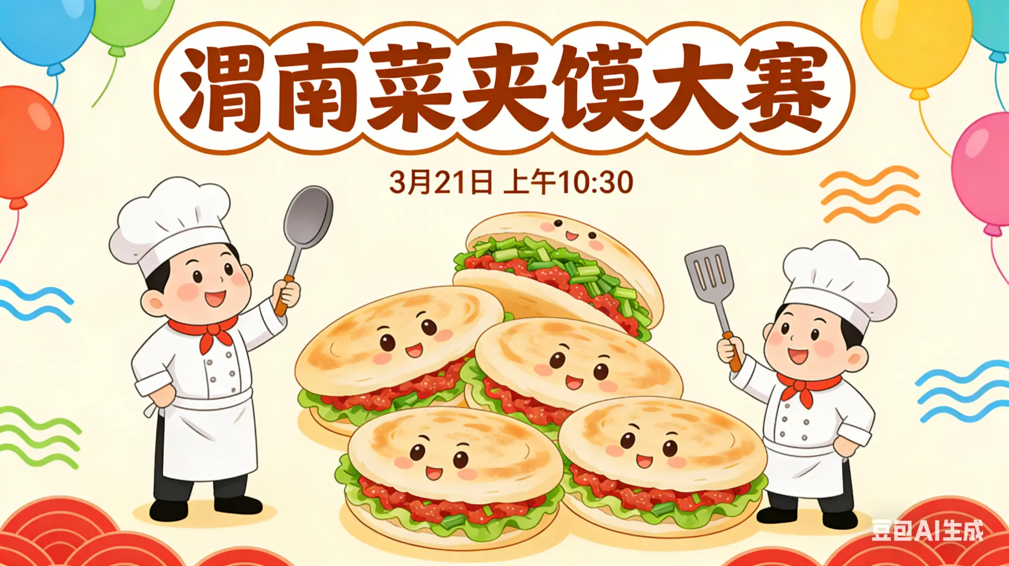 渭南菜夹馍大赛终于来啦！看最后“馍王”是谁