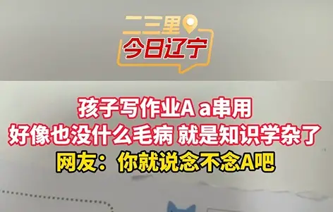 孩子写作业A a串用 好像也没什么毛病 就是知识学杂了 网友：你就说念不念A吧