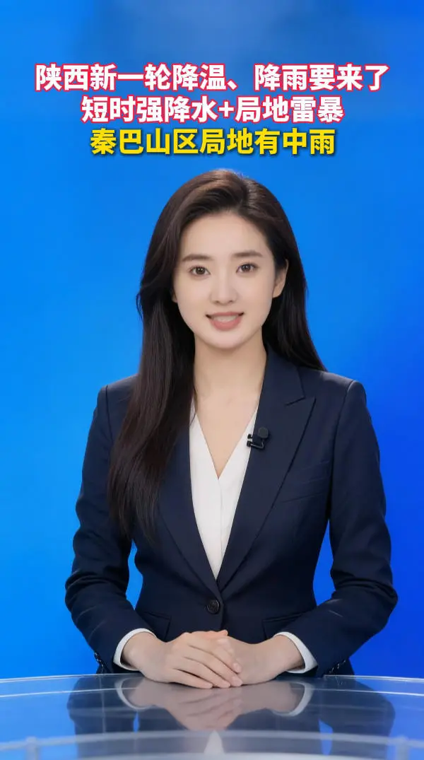 陕西新一轮降温、降雨要来了，短时强降水+局地雷暴，秦巴山区局地有中雨