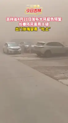 吉林、长春双双预警！8 级大风 + 扬沙要来了  