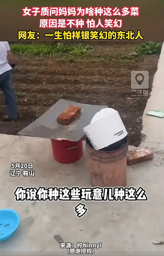女子质问妈妈为啥种这么多菜 原因是不种 怕人笑幻 网友：一生怕样银笑幻的东北人