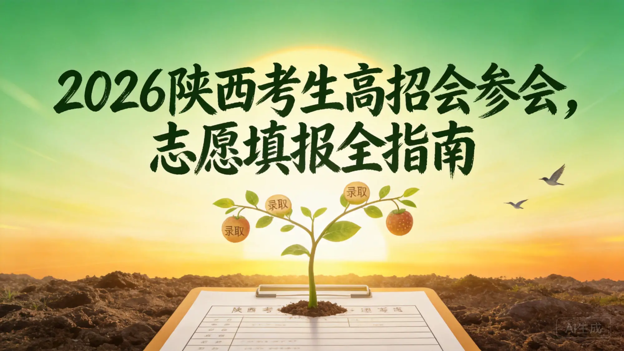 2026 陕西考生高招会参会 & 志愿填报全指南