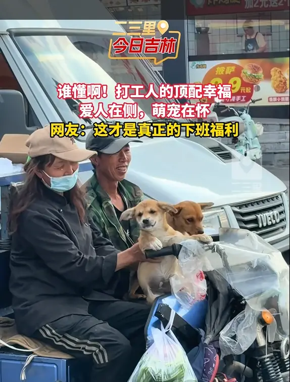 通勤路上的温暖一幕：夫妻携萌宠出行，引路人纷纷驻足