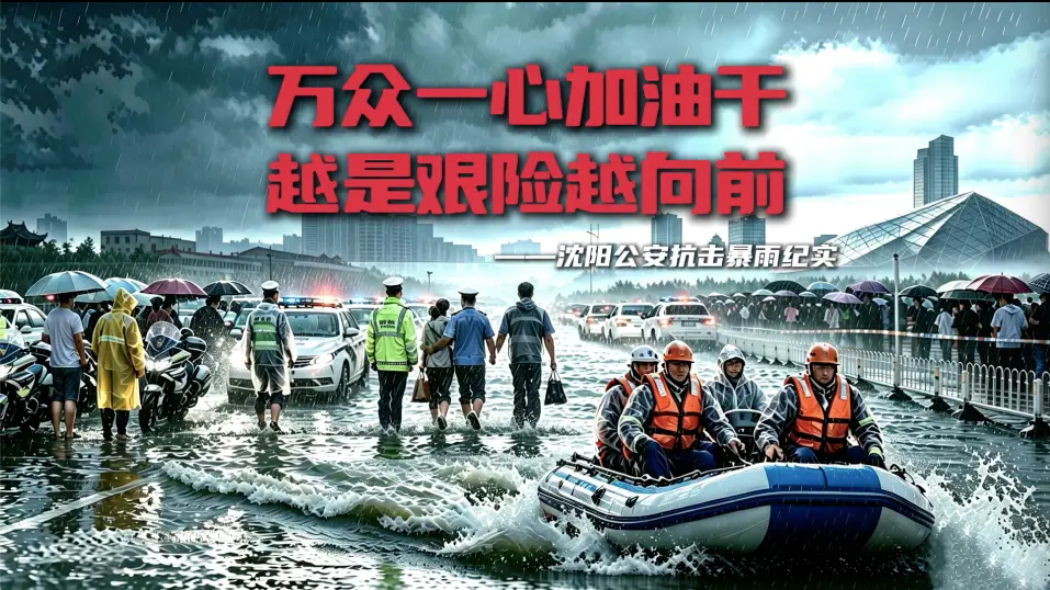 万众一心加油干，越是艰险越向前——沈阳公安抗击暴雨纪实
