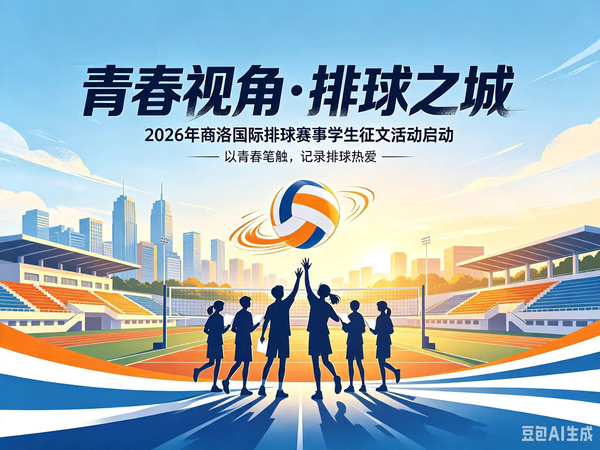 “青春视角·排球之城” ——2026年商洛国际排球赛事学生征文活动启动