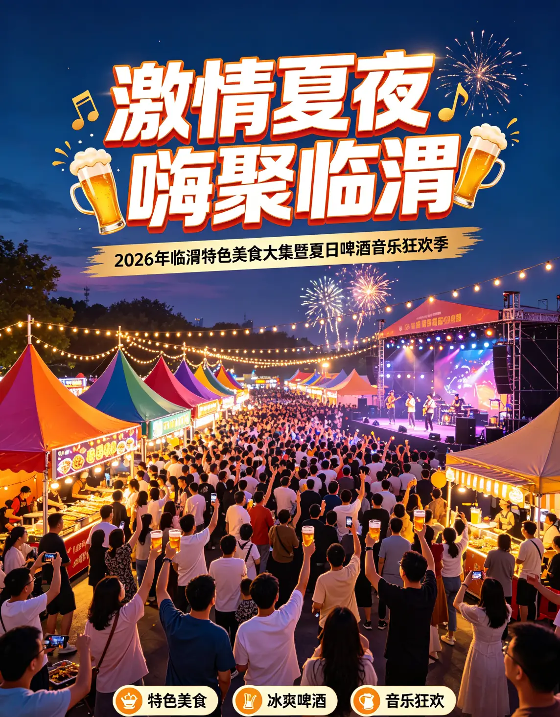 “激情夏夜・嗨聚临渭”2026 临渭特色美食大集暨夏日啤酒音乐狂欢季启幕