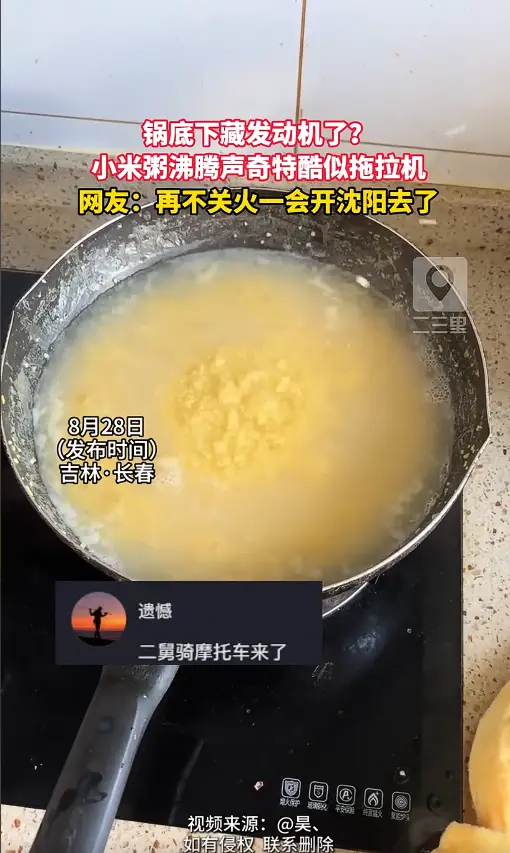 这粥有力气！谁能想到熬小米粥熬出发动机音效