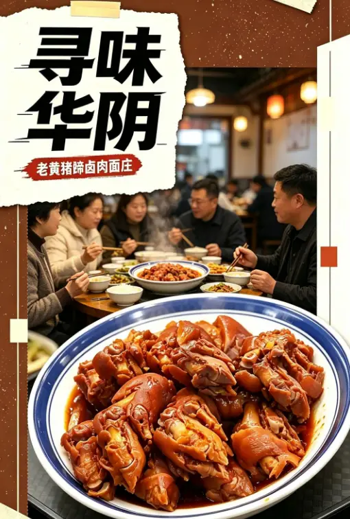 【寻味华阴】吃面配猪蹄 那一口下去治愈了！今天带你打卡老黄猪蹄卤肉面庄
