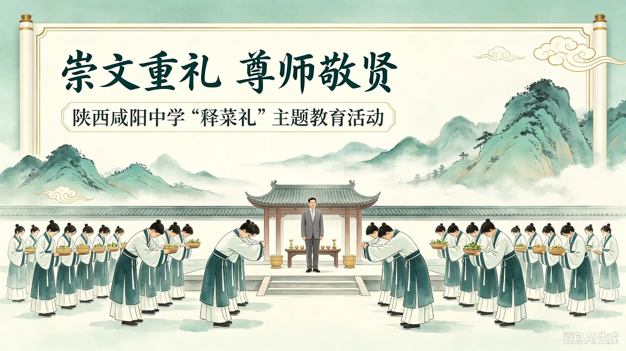 崇文重礼 尊师敬贤——陕西咸阳中学初中部第二届释菜礼