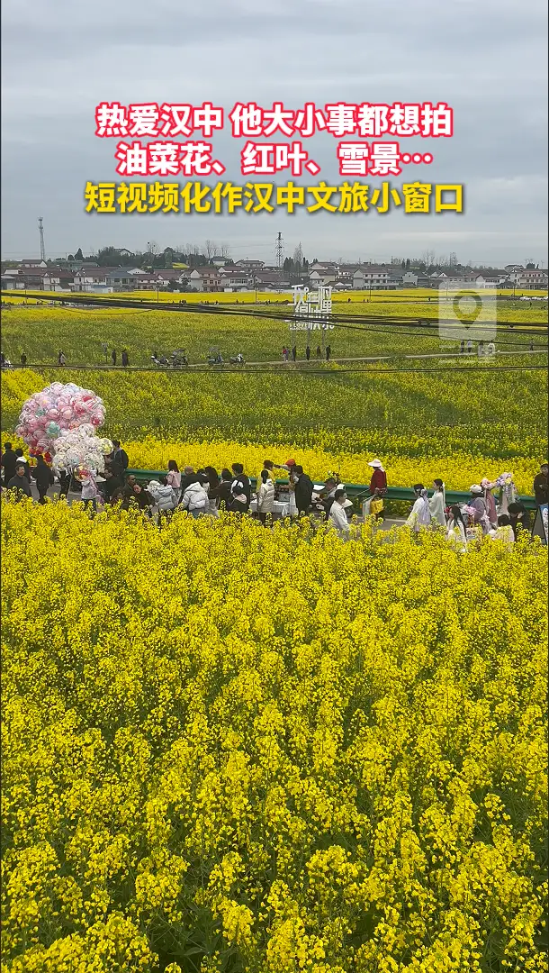 热爱汉中，大小事都想拍 油菜花、红叶、雪景… 博主视频化作汉中文旅小窗口